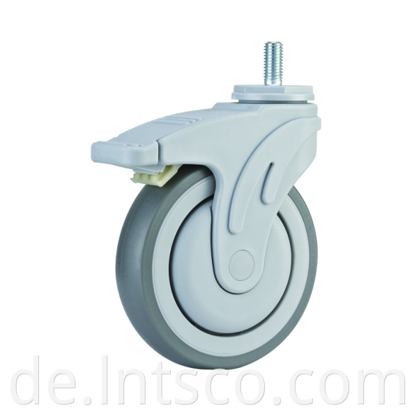 American Style Brake TPR Medical Threaded Stem Casters